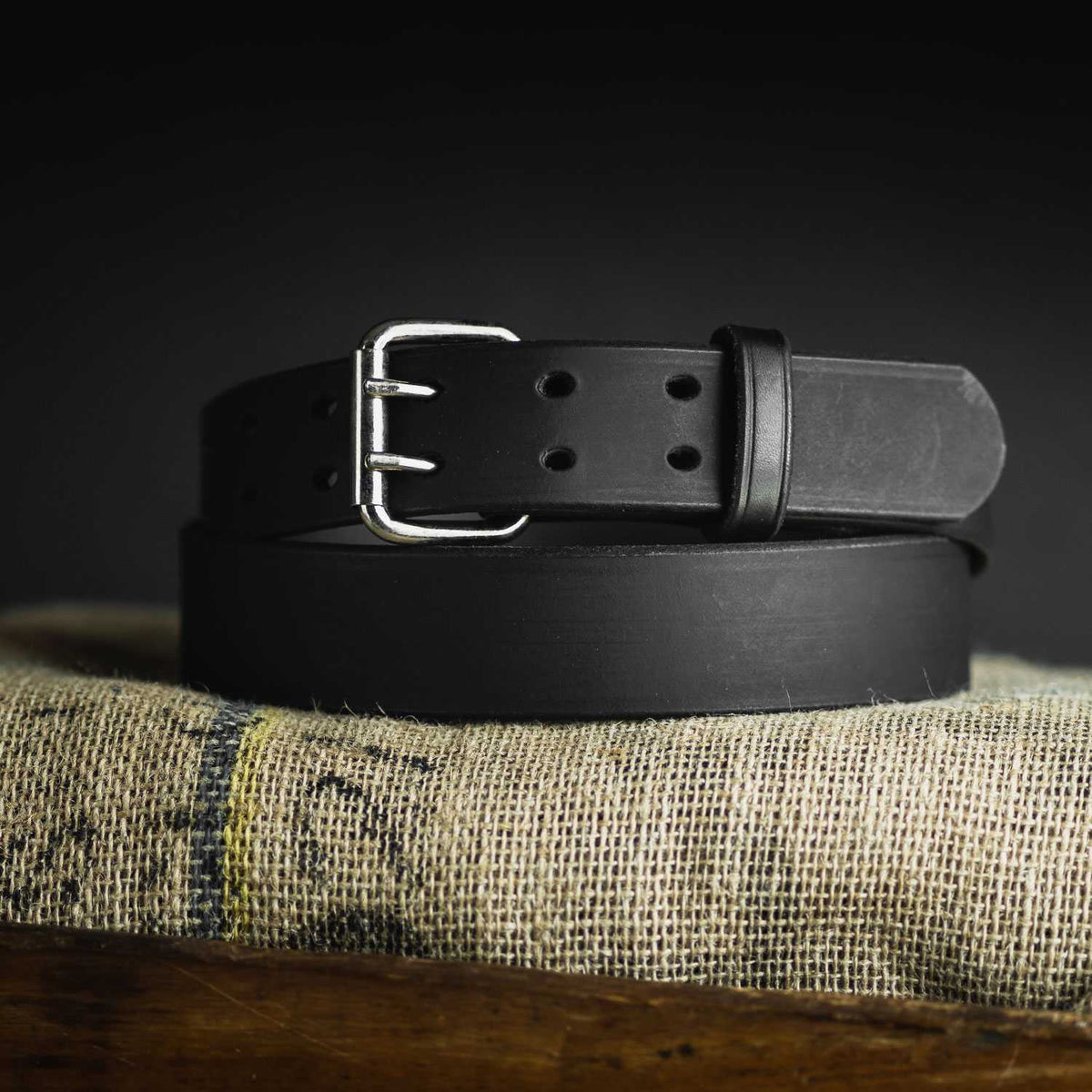 The Legend Double Prong Retro Style Jean Belt 6 Holes - 1.5" Width