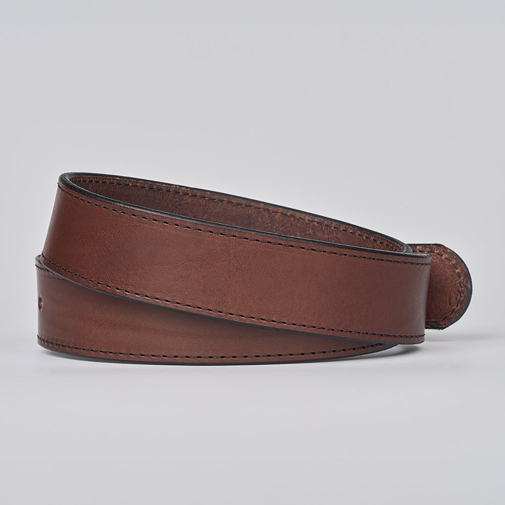 The Xtreme 1.75" heavy duty leather belt by Hanks Belts, featuring black stitching, is displayed on a plain light gray background.