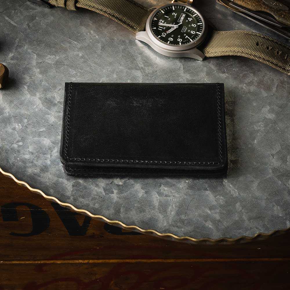 Small Bifold Leather Card Case 